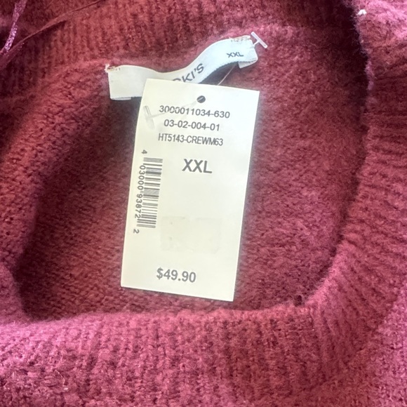 Ricki's Rich Burgundy Crew Neck Sweater - Picture 3 of 4